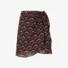 Whistles Ikat-print Wrap-front Cotton Mini Skirt