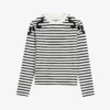 CLAUDIE PIERLOT Trocadero Striped Stretch-woven Top