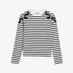 CLAUDIE PIERLOT Trocadero Striped Stretch-woven Top