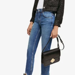 Maje Pachabfran Straight-leg Mid-rise Stretch-denim Jeans -Outlet Pique Style Store R03787382 BLEUS ALT02