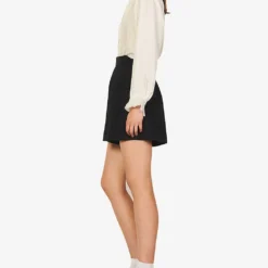 Sandro Hugo High-rise Woven Shorts -Outlet Pique Style Store R03787608 NOIRGRIS ALT03