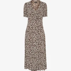 Whistles Ada Animal-print Midi Dress
