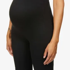 Maternity The Short High-rise Stretch-woven Shorts -Outlet Pique Style Store R03811964 BLACK ALT04