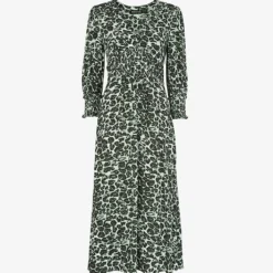 Whistles Clouded Leopard Leopard-print Woven Midi Dress