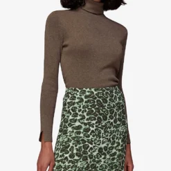 Whistles Clouded Leopard Woven Midi Skirt -Outlet Pique Style Store R03829296 MULTICOLOURED ALT02