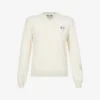 Comme Des Garçons Play Heart-embroidered Wool Jumper