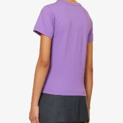 Comme Des Garçons Play Heart-embroidered Cotton-jersey T-shirt -Outlet Pique Style Store R03829849 PURPLE ALT03