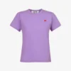 Comme Des Garçons Play Heart-embroidered Cotton-jersey T-shirt