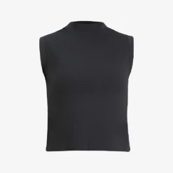 High-neck Stretch-cotton Tank Top