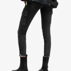 AllSaints Duran Cargo Skinny-leg Stretch-denim Jeans -Outlet Pique Style Store R03842372 WASHEDBLACK ALT03