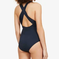 Seafolly Collective V-neck Stretch-recycled Nylon Swimsuit -Outlet Pique Style Store R03854728 TRUENAVY ALT03