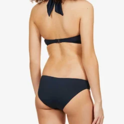 Seafolly Collective Twist-detail Halterneck Recycled Nylon-blend Bikini Top -Outlet Pique Style Store R03854730 TRUENAVY ALT03