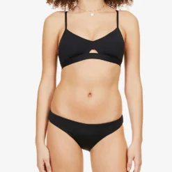 Seafolly Collective Hybrid Recycled Nylon-blend Bikini Top -Outlet Pique Style Store R03854733 BLACK ALT02