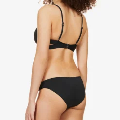 Seafolly Collective Hybrid Recycled Nylon-blend Bikini Top -Outlet Pique Style Store R03854733 BLACK ALT03