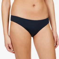 Seafolly Collective Hipster Low-rise Recycled Nylon-blend Bikini Bottoms -Outlet Pique Style Store R03854734 TRUENAVY ALT02