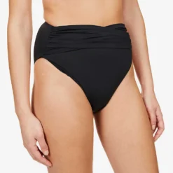 Seafolly Collective Wrap-detail High-rise Recycled Nylon-blend Bikini Bottoms -Outlet Pique Style Store R03854735 BLACK ALT02