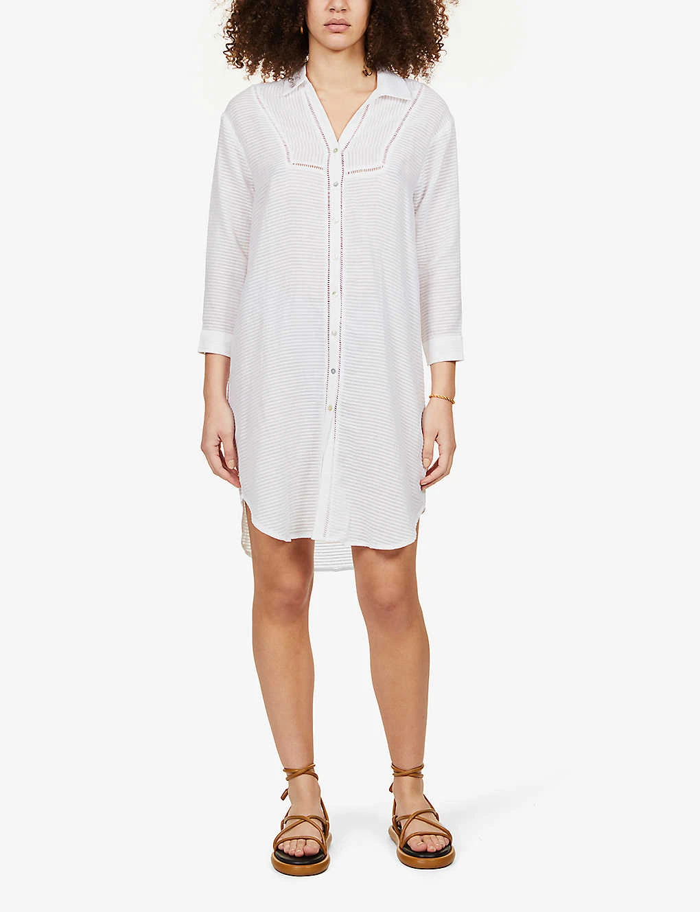 Seafolly Boheme Striped-pattern Cotton Cover-up 3 Seafolly Boheme Striped-pattern Cotton Cover-up - Image 3