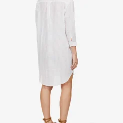 Seafolly Boheme Striped-pattern Cotton Cover-up 8 Seafolly Boheme Striped-pattern Cotton Cover-up -Outlet Pique Style Store R03854739 WHITE ALT03