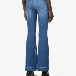 GOOD AMERICAN Good Legs Flared High-rise Cotton-blend Jeans -Outlet Pique Style Store R03857190 BLUE843 ALT03