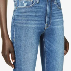 GOOD AMERICAN Good Legs Flared High-rise Cotton-blend Jeans -Outlet Pique Style Store R03857190 BLUE843 ALT04