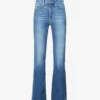 GOOD AMERICAN Good Legs Flared High-rise Cotton-blend Jeans