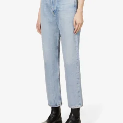 AGOLDE 90s Crop Straight-leg High-rise Organic-cotton Denim Jeans -Outlet Pique Style Store R03859834 REPLICA ALT02