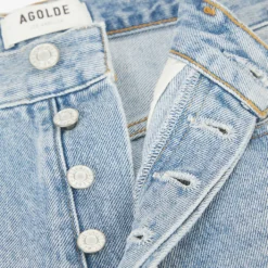 AGOLDE 90s Crop Straight-leg High-rise Organic-cotton Denim Jeans -Outlet Pique Style Store R03859834 REPLICA ALT06