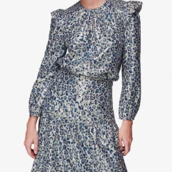 Whistles Animal-print Tiered Cotton-blend Midi Skirt -Outlet Pique Style Store R03865079 MULTICOLOURED ALT02