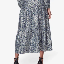 Whistles Animal-print Tiered Cotton-blend Midi Skirt -Outlet Pique Style Store R03865079 MULTICOLOURED ALT03