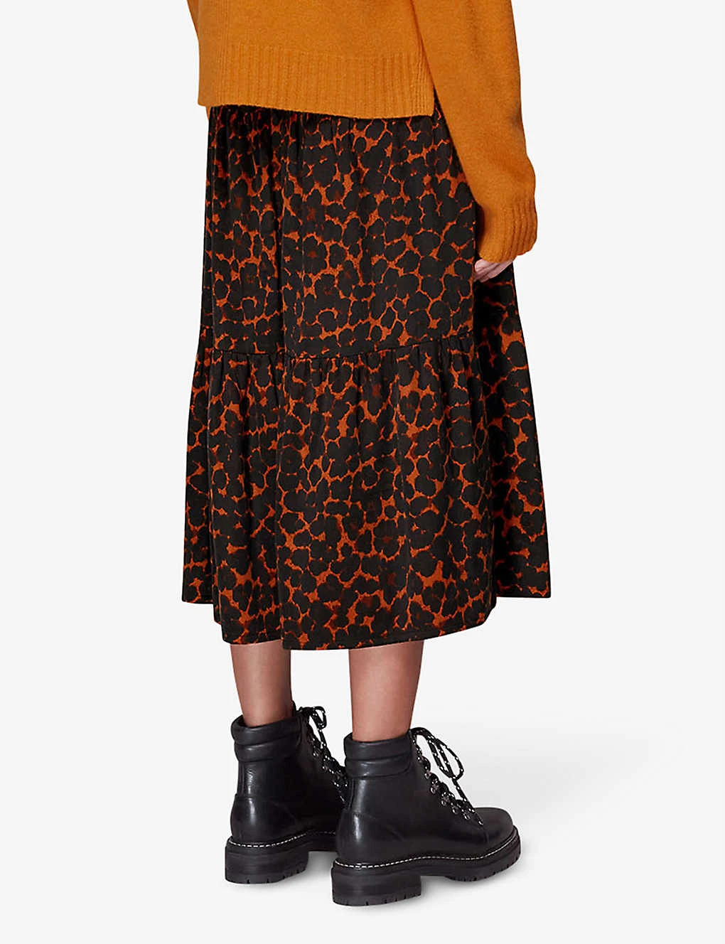 Whistles Smudge Animal-print Woven Midi Skirt 4 Whistles Smudge Animal-print Woven Midi Skirt - Image 4