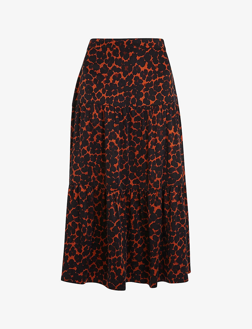 Whistles Smudge Animal-print Woven Midi Skirt 1 Whistles Smudge Animal-print Woven Midi Skirt
