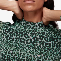 Whistles Petal Animal-print Recycled-polyester Midi Dress -Outlet Pique Style Store R03865820 MULTICOLOURED ALT04