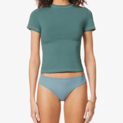 Round-neck Fitted Stretch-cotton T-shirt -Outlet Pique Style Store R03869400 KYANITE ALT02