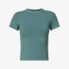 Round-neck Fitted Stretch-cotton T-shirt
