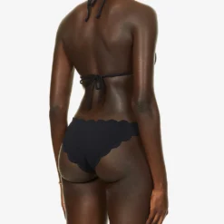 Marysia Broadway Scallop-edged Bikini Top -Outlet Pique Style Store R03872308 BLACK ALT03