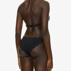 Marysia Spring Scalloped Bikini Top -Outlet Pique Style Store R03872309 BLACK ALT03