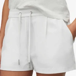 AllSaints Aleida Tri Drawstring-waistband Stretch-woven Shorts -Outlet Pique Style Store R03876076 OPTICWHITE ALT04