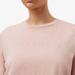 AllSaints Pippa Boyfriend Cotton-jersey T-shirt -Outlet Pique Style Store R03879750 SOFTPINK ALT04