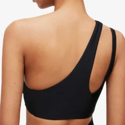 AllSaints Cara Asymmetric-strap Stretch Swimsuit -Outlet Pique Style Store R03884650 BLACK ALT05