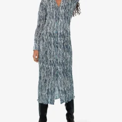 Whistles Marble-stripe Recycled-polyester Plisse Midi Dress 8 Whistles Marble-stripe Recycled-polyester Plisse Midi Dress -Outlet Pique Style Store R03886469 BLUE ALT02