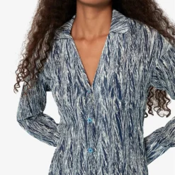 Whistles Marble-stripe Recycled-polyester Plisse Midi Dress 10 Whistles Marble-stripe Recycled-polyester Plisse Midi Dress -Outlet Pique Style Store R03886469 BLUE ALT04