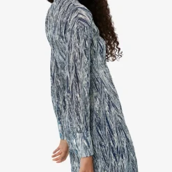 Whistles Marble-stripe Recycled-polyester Plisse Midi Dress 11 Whistles Marble-stripe Recycled-polyester Plisse Midi Dress -Outlet Pique Style Store R03886469 BLUE ALT05