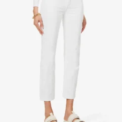 Paige Amber Straight-leg Mid-rise Stretch-denim Jeans -Outlet Pique Style Store R03889828 CRISPWHITE ALT02
