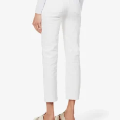 Paige Amber Straight-leg Mid-rise Stretch-denim Jeans -Outlet Pique Style Store R03889828 CRISPWHITE ALT03