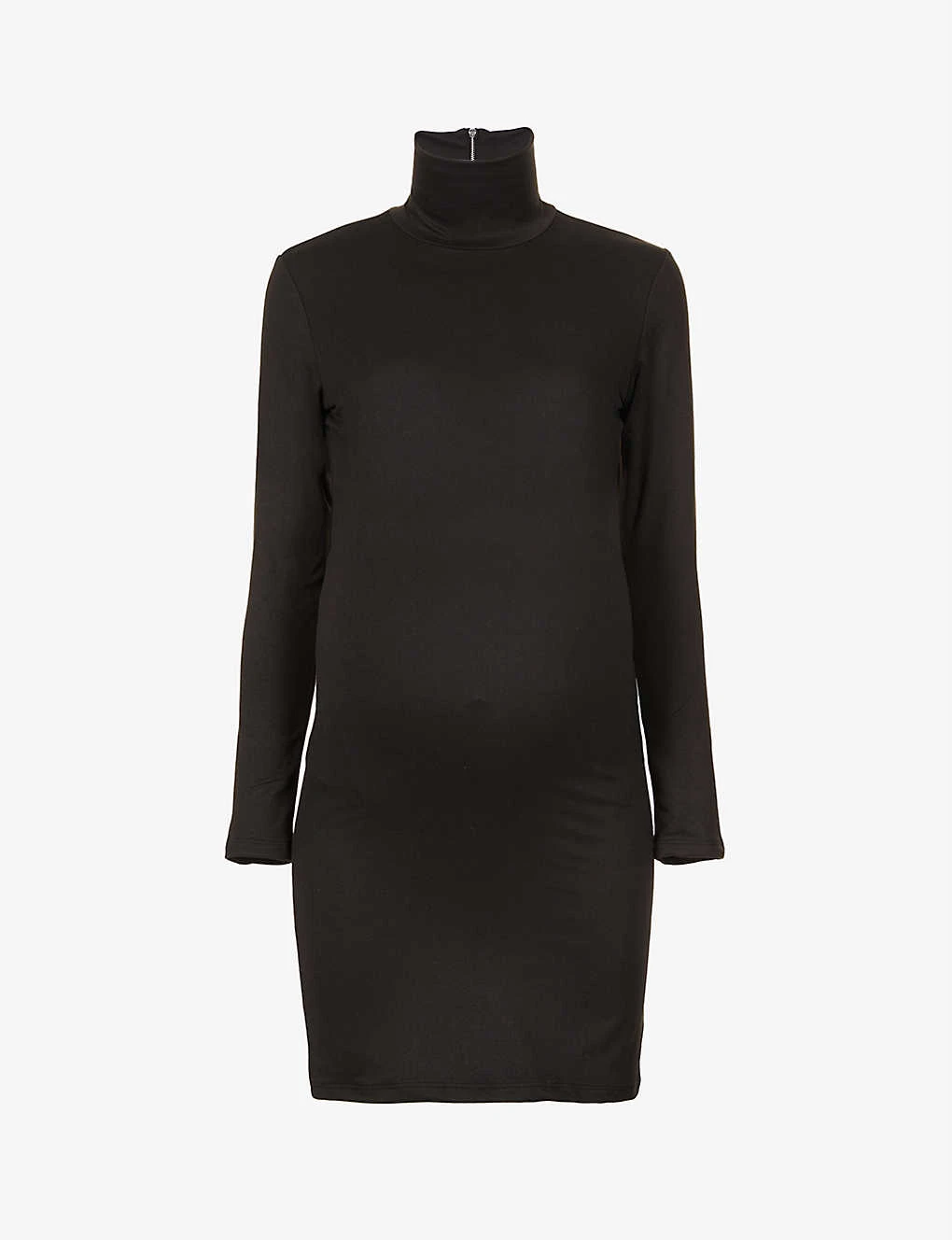 The Nicole Turtleneck Stretch-jersey Mini Dress 1 The Nicole Turtleneck Stretch-jersey Mini Dress