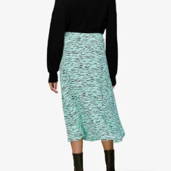Whistles Tiger-print Button-front Woven Midi Skirt -Outlet Pique Style Store R03900966 MULTICOLOURED ALT03