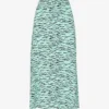 Whistles Tiger-print Button-front Woven Midi Skirt
