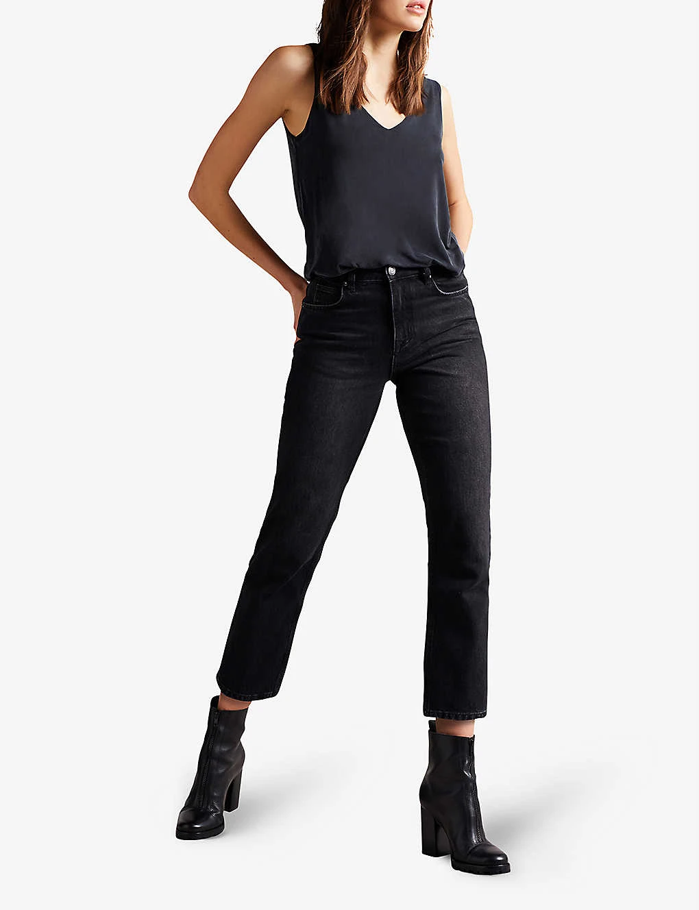 Ted Baker Tisola Cropped Straight-leg Stretch-denim Jeans 2 Ted Baker Tisola Cropped Straight-leg Stretch-denim Jeans - Image 2