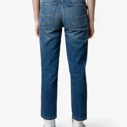 Zadig & Voltaire Mamma Straight-leg Mid-rise Stretch-denim Jeans -Outlet Pique Style Store R03910623 MEDIUMBLUE ALT03