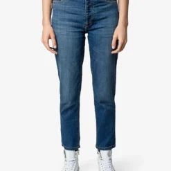 Zadig & Voltaire Mamma Straight-leg Mid-rise Stretch-denim Jeans -Outlet Pique Style Store R03910623 MEDIUMBLUE ALT04